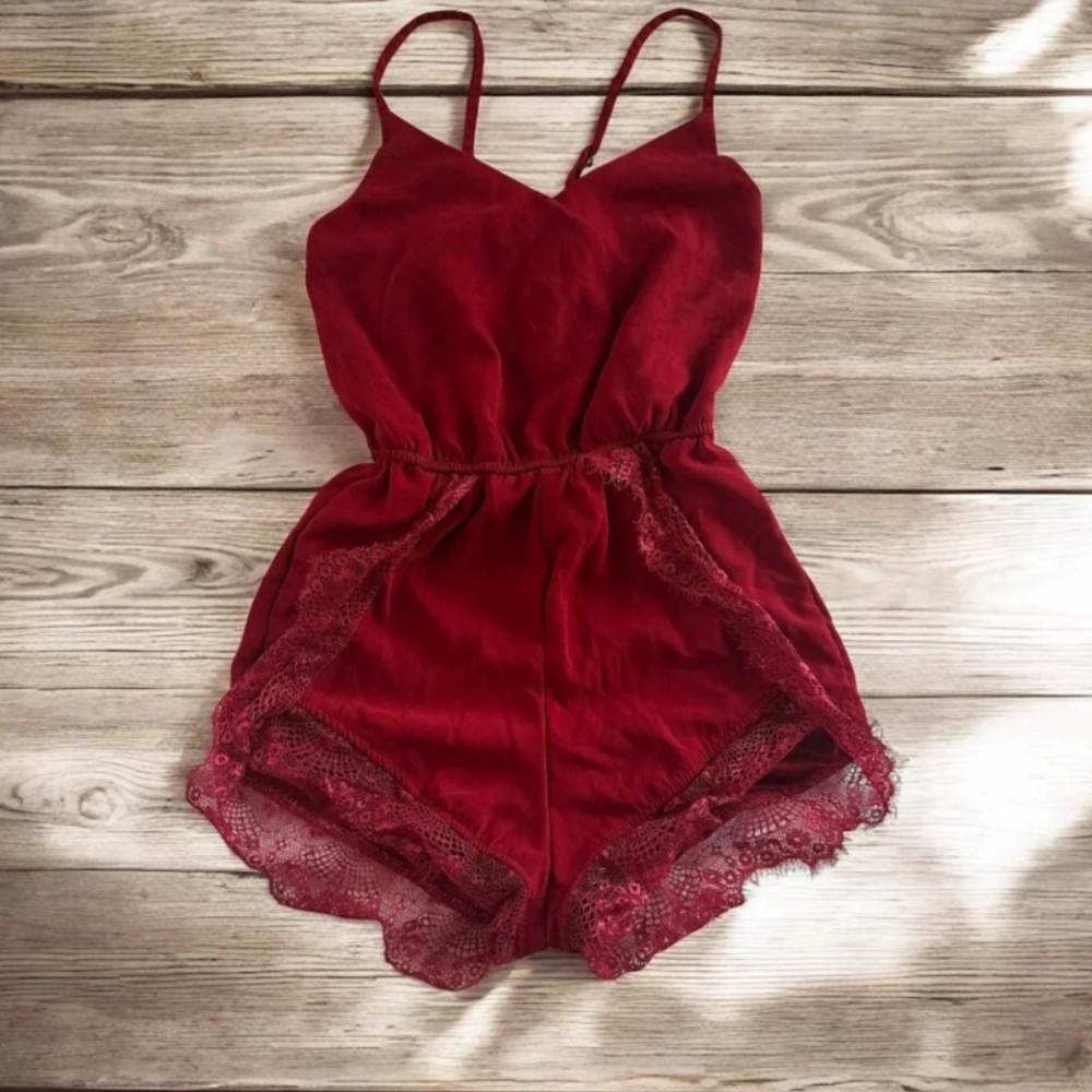 Burgundy Romper small